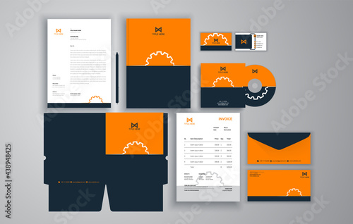 Stationery design for mechanical company