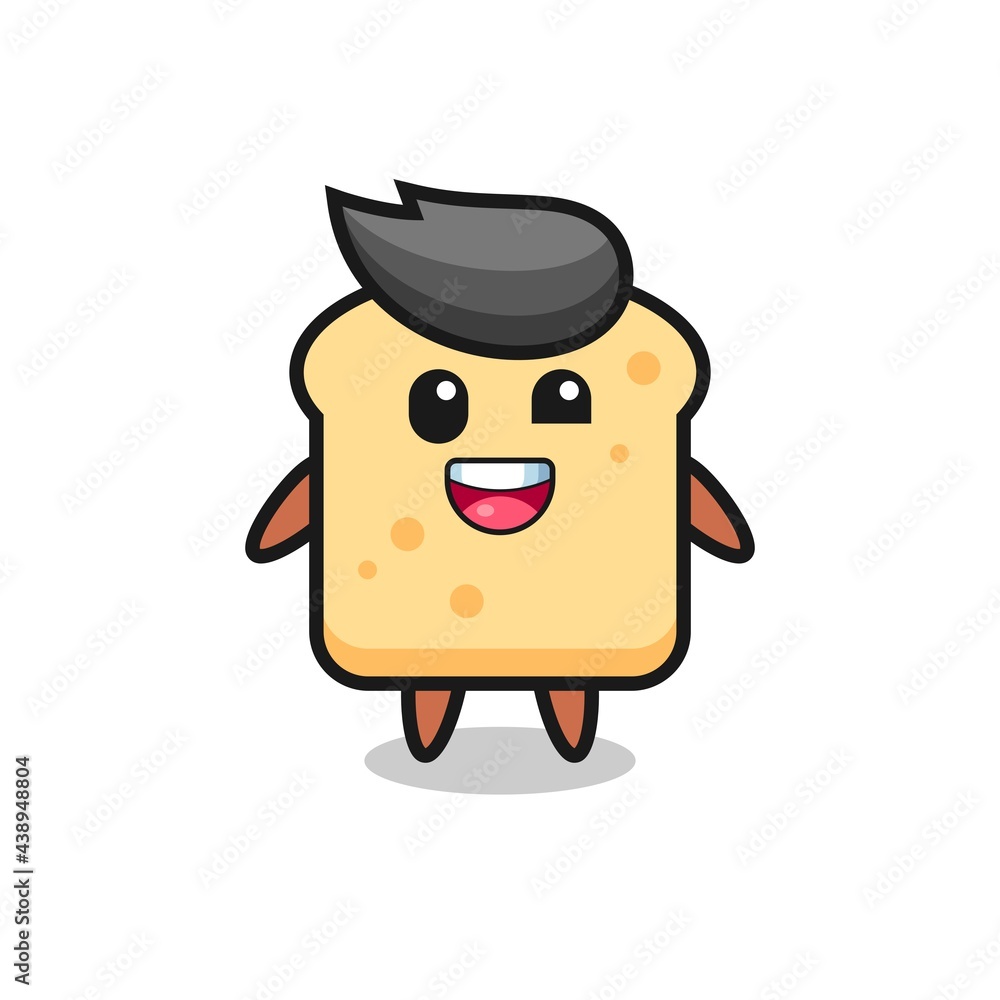 illustration of an bread character with awkward poses