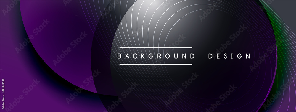 Gradient circles with shadows. Vector techno abstract background. Modern overlapping forms wallpaper background, design template Gradient circles with shadows. Vector techno abstract background. Modern overlapping forms wallpaper background, design template