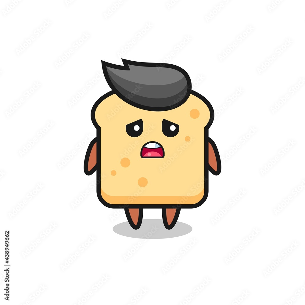 disappointed expression of the bread cartoon