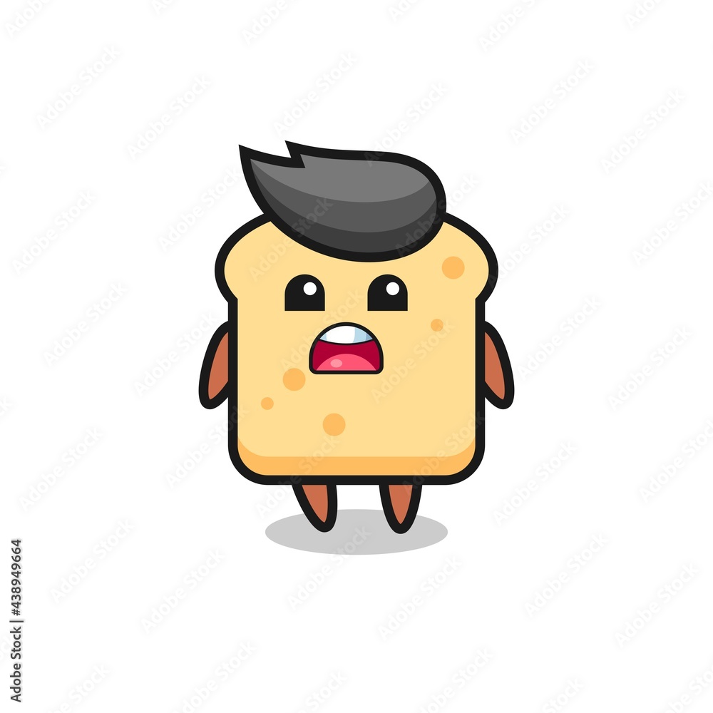 bread illustration with apologizing expression, saying I am sorry