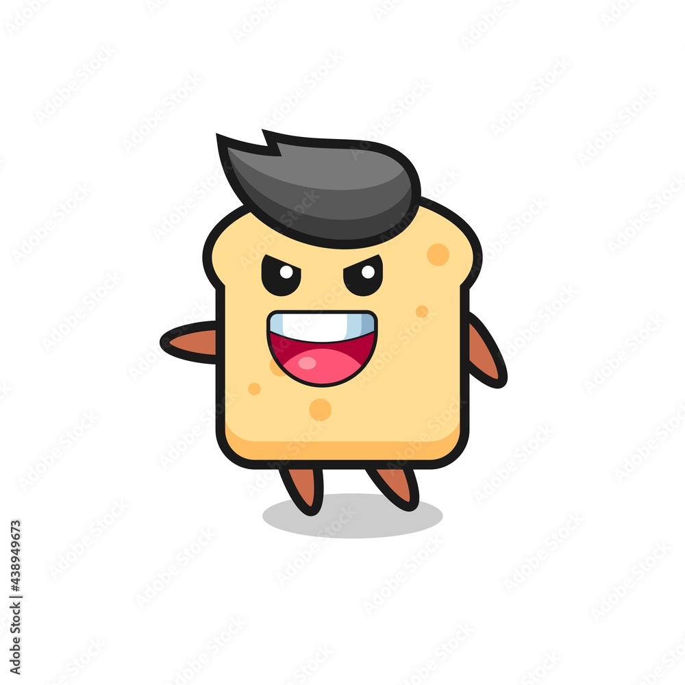 bread cartoon with very excited pose bread cartoon with very excited pose