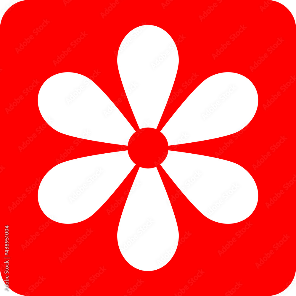 mobile glary icon and red flower illustration mobile glary icon and red flower illustration