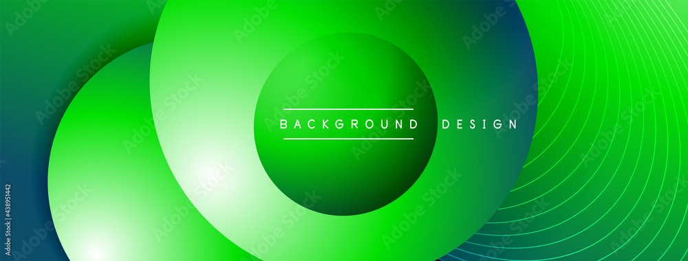 Gradient circles with shadows. Vector techno abstract background. Modern overlapping forms wallpaper background, design template Gradient circles with shadows. Vector techno abstract background. Modern overlapping forms wallpaper background, design template