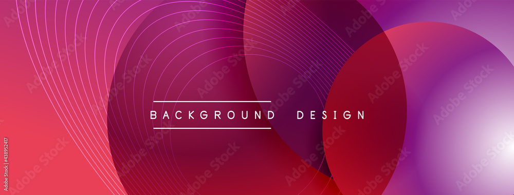 Gradient circles with shadows. Vector techno abstract background. Modern overlapping forms wallpaper background, design template Gradient circles with shadows. Vector techno abstract background. Modern overlapping forms wallpaper background, design template