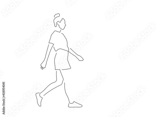 People on holidays line drawing, vector illustration design. Summer collection.