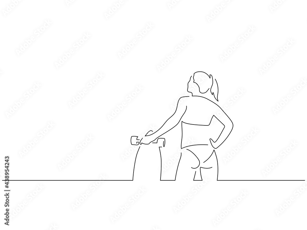 People on holidays line drawing, vector illustration design. Summer collection.