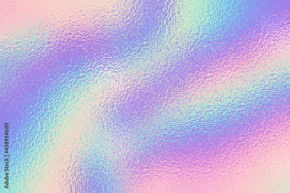 Hologram background. Iridescent foil effect texture. Holography pattern. Pearlescent gradient. Rainbow surface for design prints. Pastel color. Holographic metal patern. Delicate background. Vector Hologram background. Iridescent foil effect texture. Holography pattern. Pearlescent gradient. Rainbow surface for design prints. Pastel color. Holographic metal patern. Delicate background. Vector