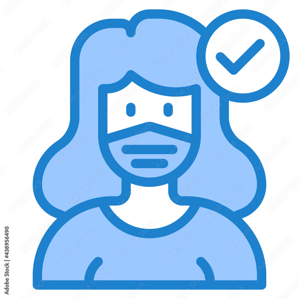 Fototapeta premium woman blue style icon