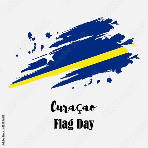 vector illustration for curacao flag day