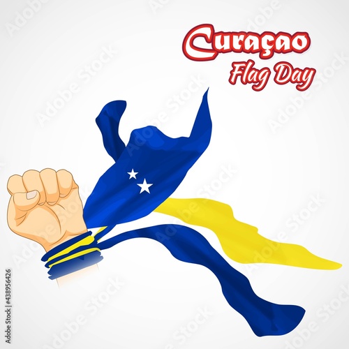 vector illustration for curacao flag day
