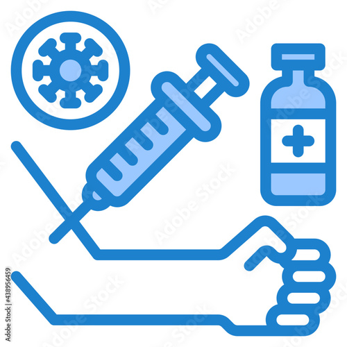 vaccine blue style icon