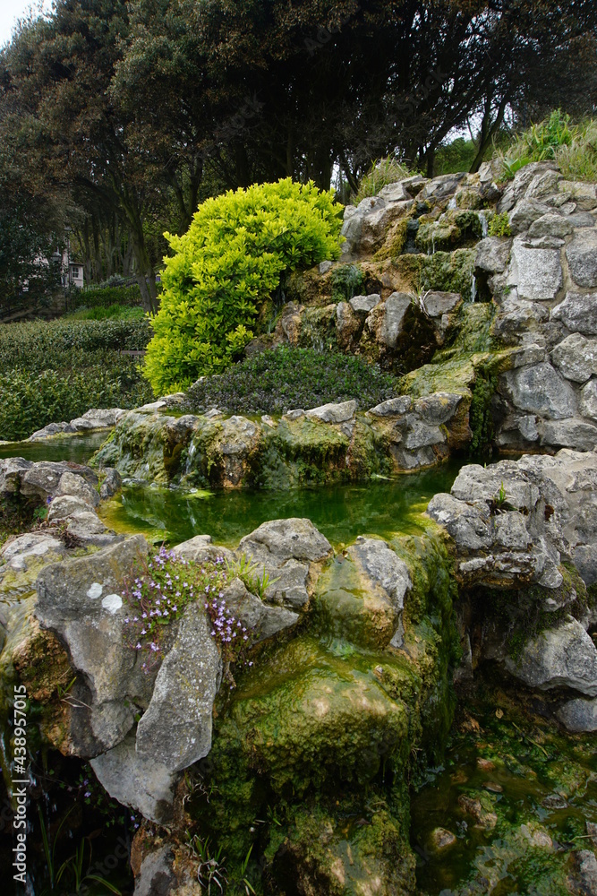 Waterfall in Felixstowe sea front gardens, photographed in May 2021 Waterfall in Felixstowe sea front gardens, photographed in May 2021