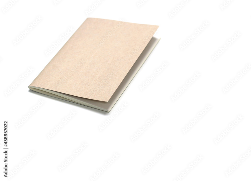 Brown book on white background. Brown book on white background.