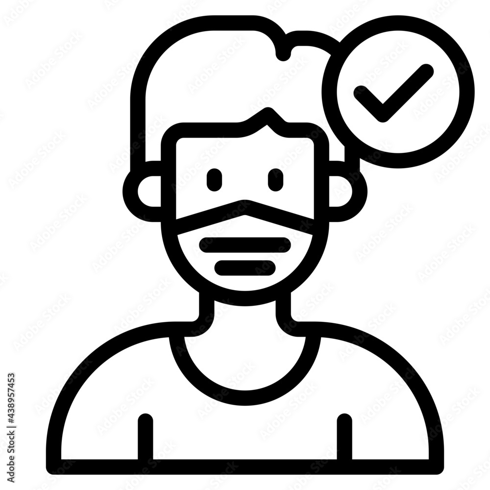 man outline style icon