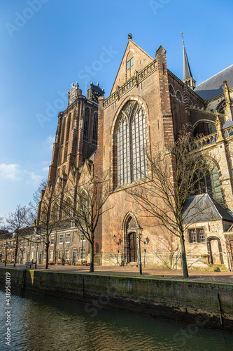 View of the Dordrecht Minster or Church of Our Lady, Dordrecht, Netherlands. photo