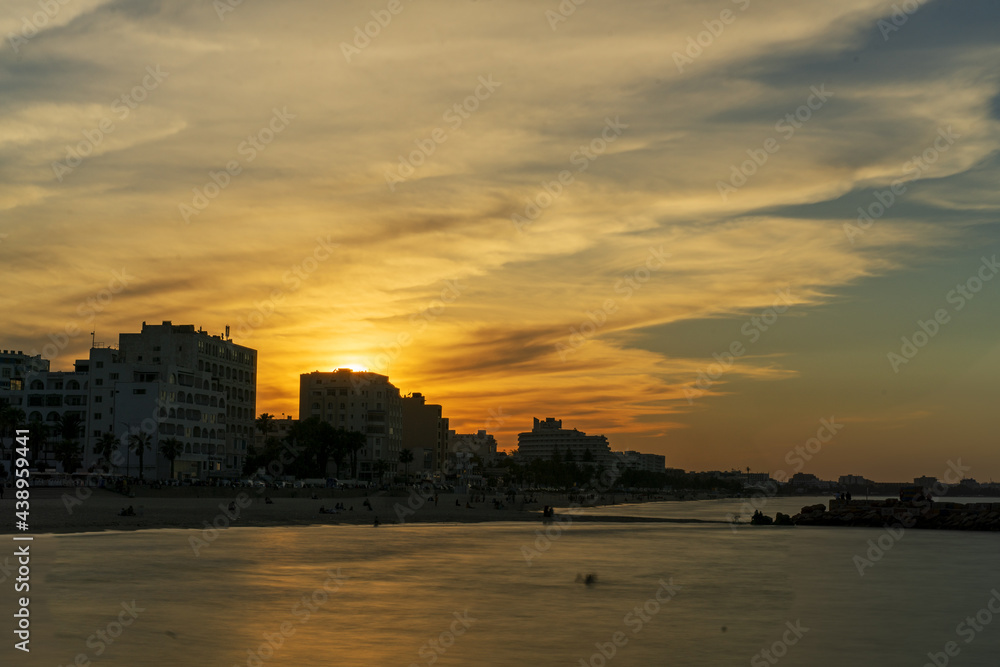 End of the day on Sousse boujaafar - Tunisia