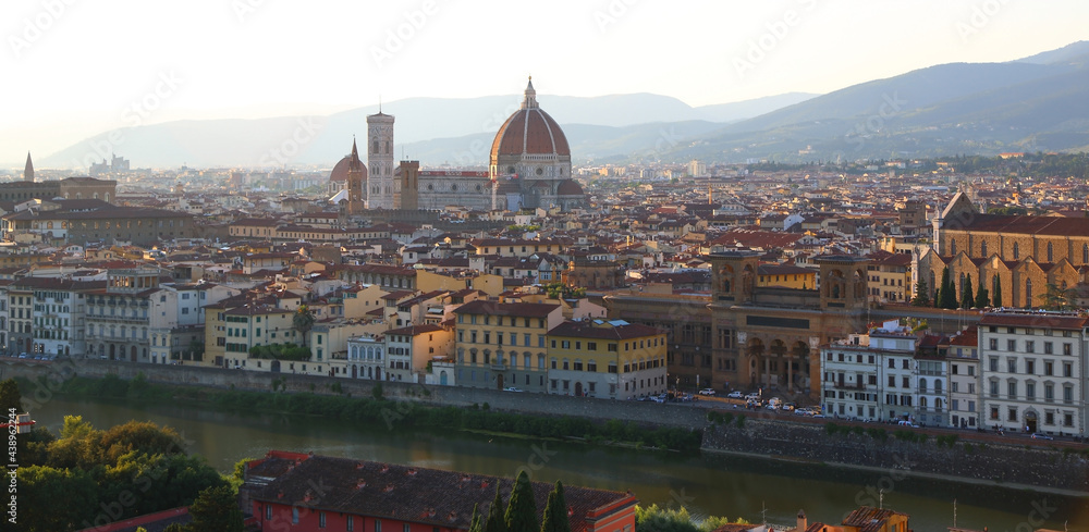 Florence view at sunset. Italy