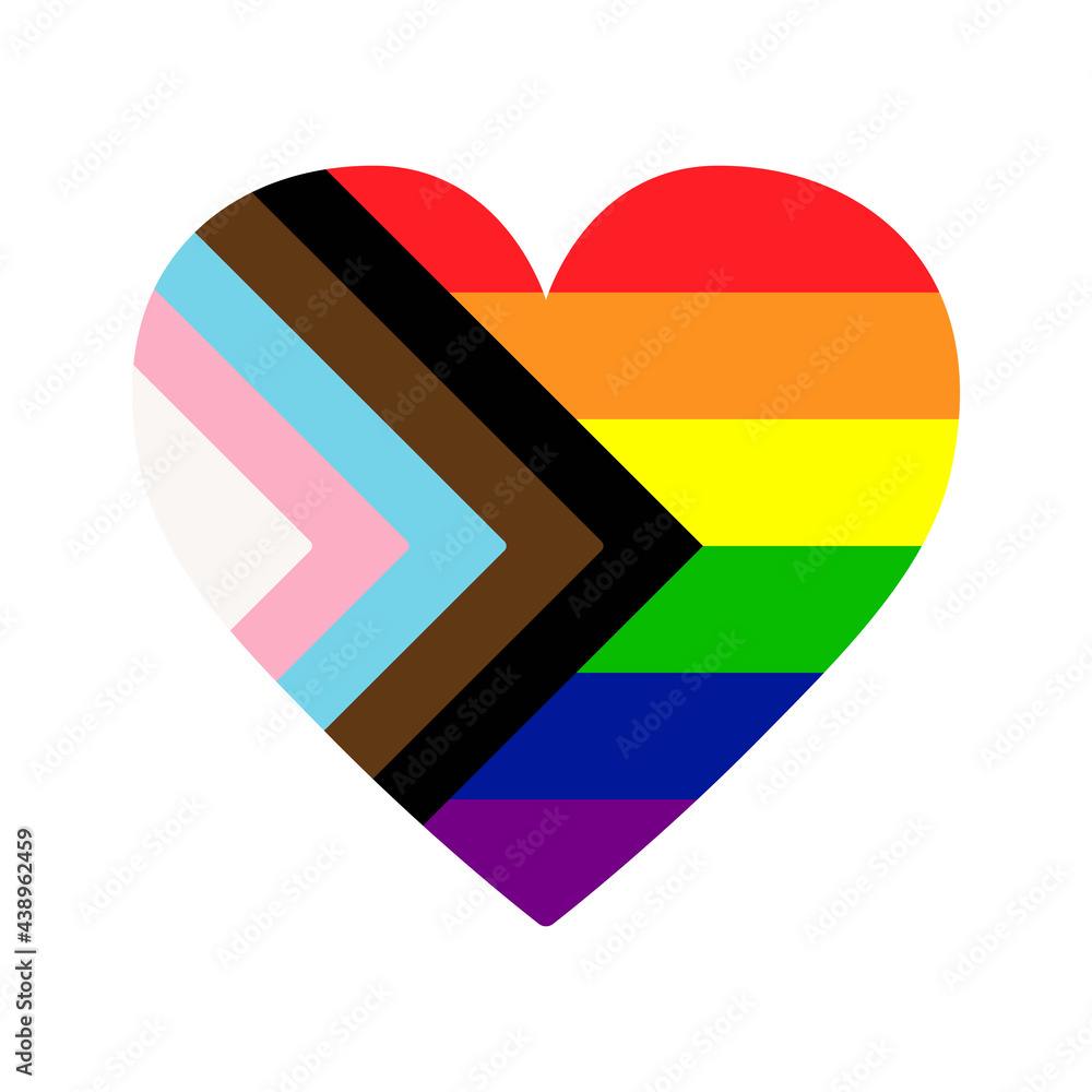 Heart pattern with new LGBT pride flag Stock Vector | Adobe Stock