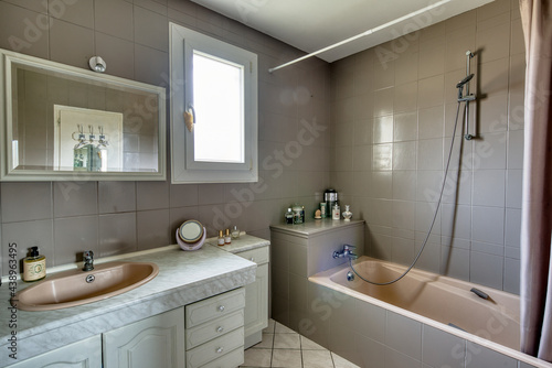 modern bathroom interior with shower