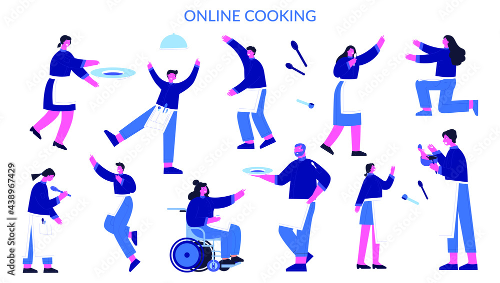 People in different form. Stuff for service or restaurant People in different form. Stuff for service or restaurant