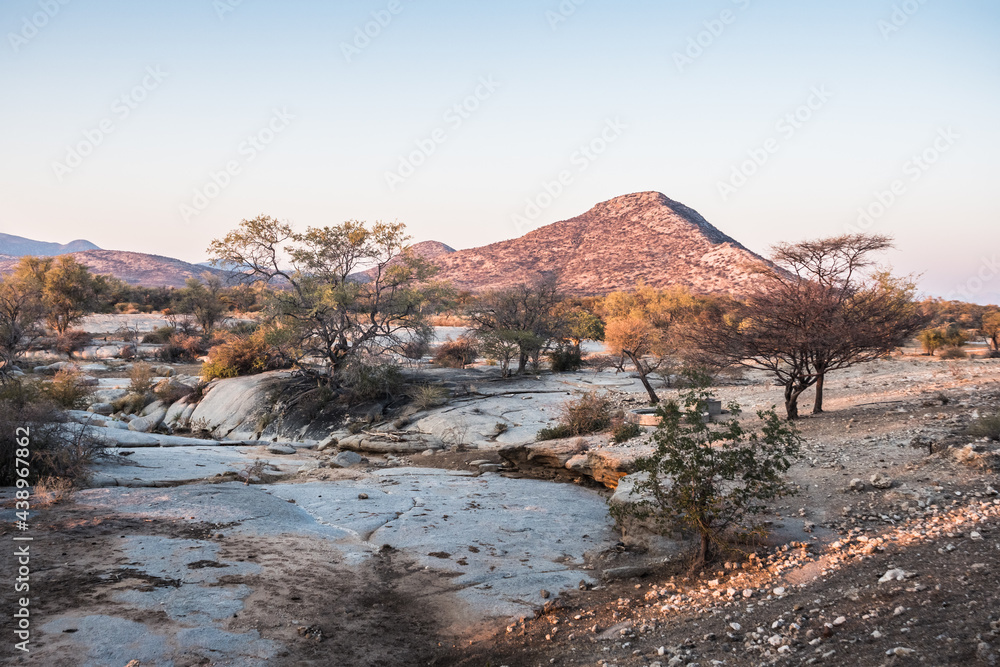 Etendero Mountain in the Erongo Region of Namibia in the Evening