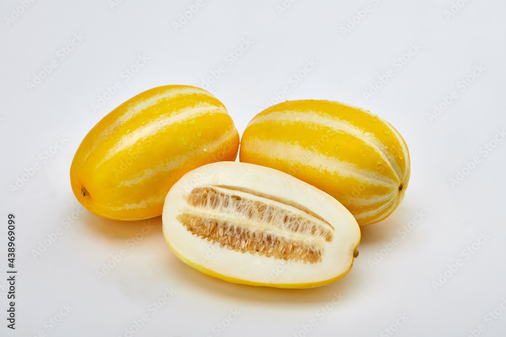 White background and melon White background and melon