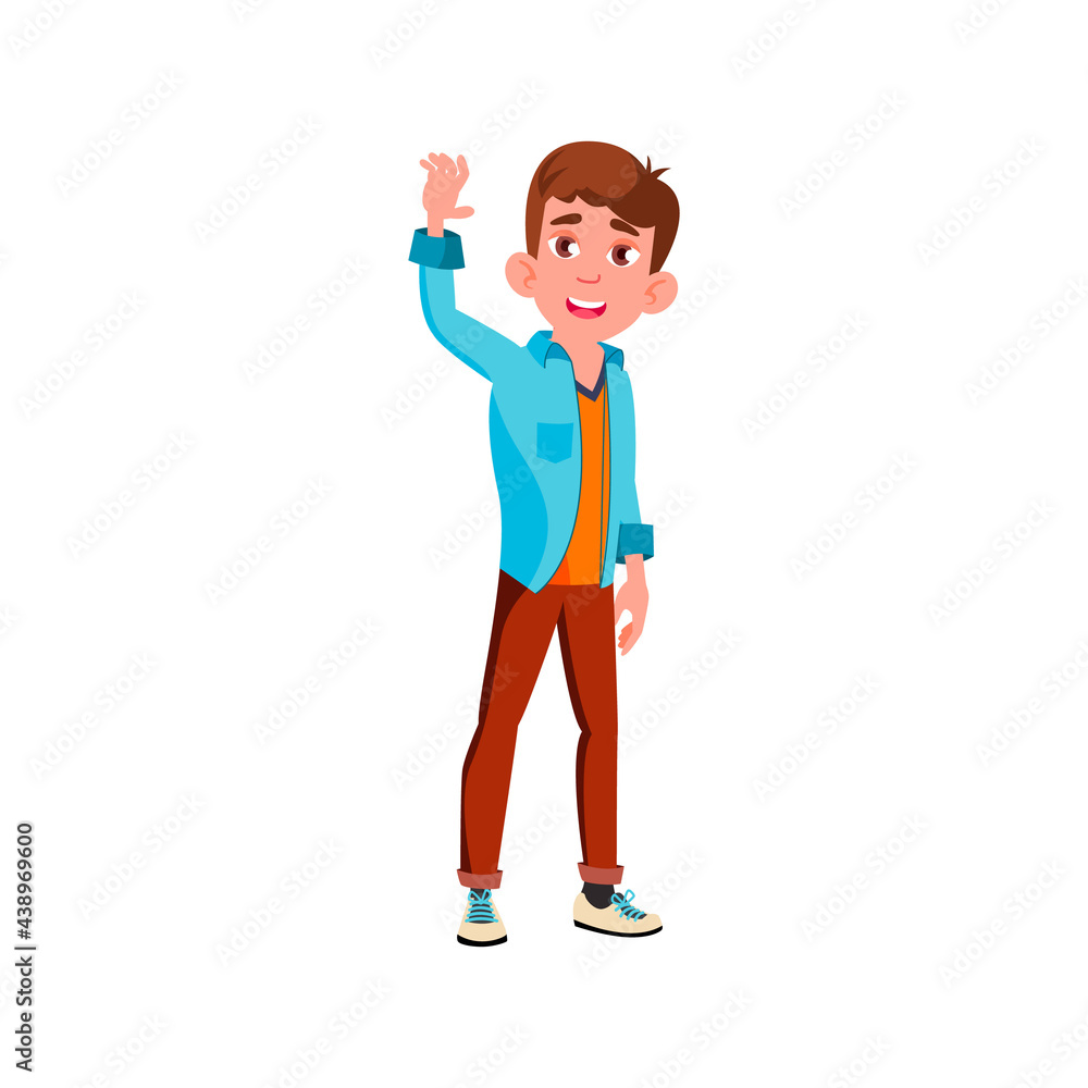 smiling caucasian boy teen greet friends on party cartoon vector. smiling caucasian boy teen greet friends on party character. isolated flat cartoon illustration smiling caucasian boy teen greet friends on party cartoon vector. smiling caucasian boy teen greet friends on party character. isolated flat cartoon illustration