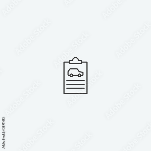 Car report vector icon illustration sign