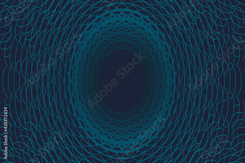 graphic black hole frame in deep blue shades