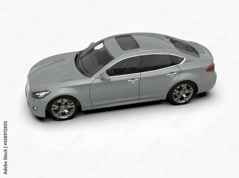 Generic and Brandless Car Isolated on White 3d Illustration Generic and Brandless Car Isolated on White 3d Illustration