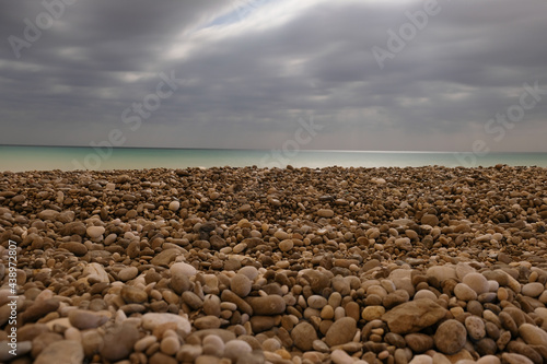 Pebble beach facing the Indian Ocean