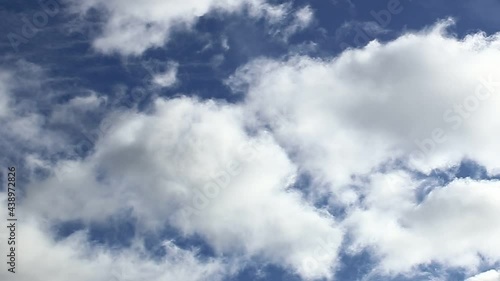 Time lapse of cloud formations on blue sky