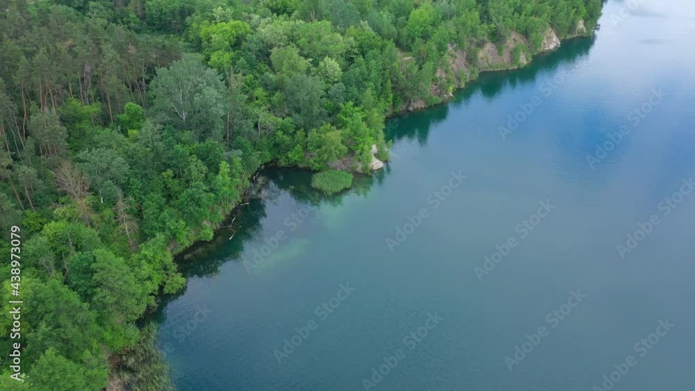 Aerial View Lake Shore By The Water Aerial View Lake Shore By The Water