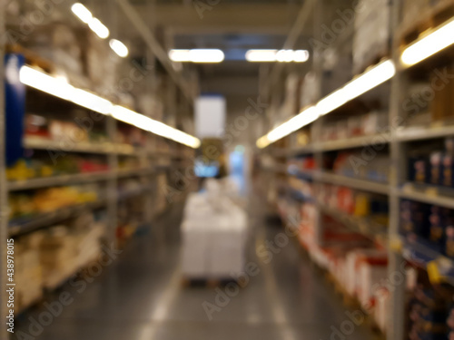 Abstract blur shopping mall interior and retail store for background