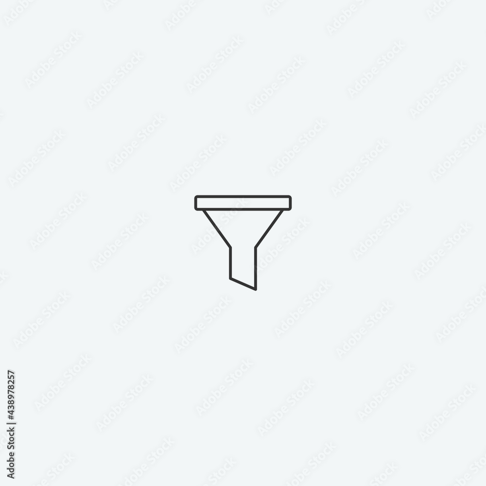 Funnel vector icon illustration sign Funnel vector icon illustration sign