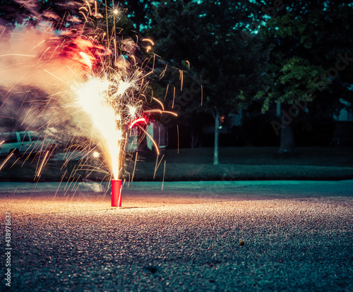 Fun Glittering colorful 4th of July Celebration