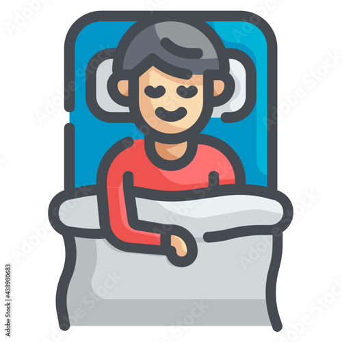 Sleeping icon of Daily routine set