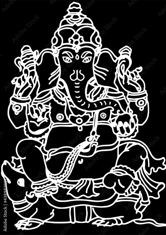Fototapeta premium A beautiful illustrations of indian gods, goddesses and other types of art works