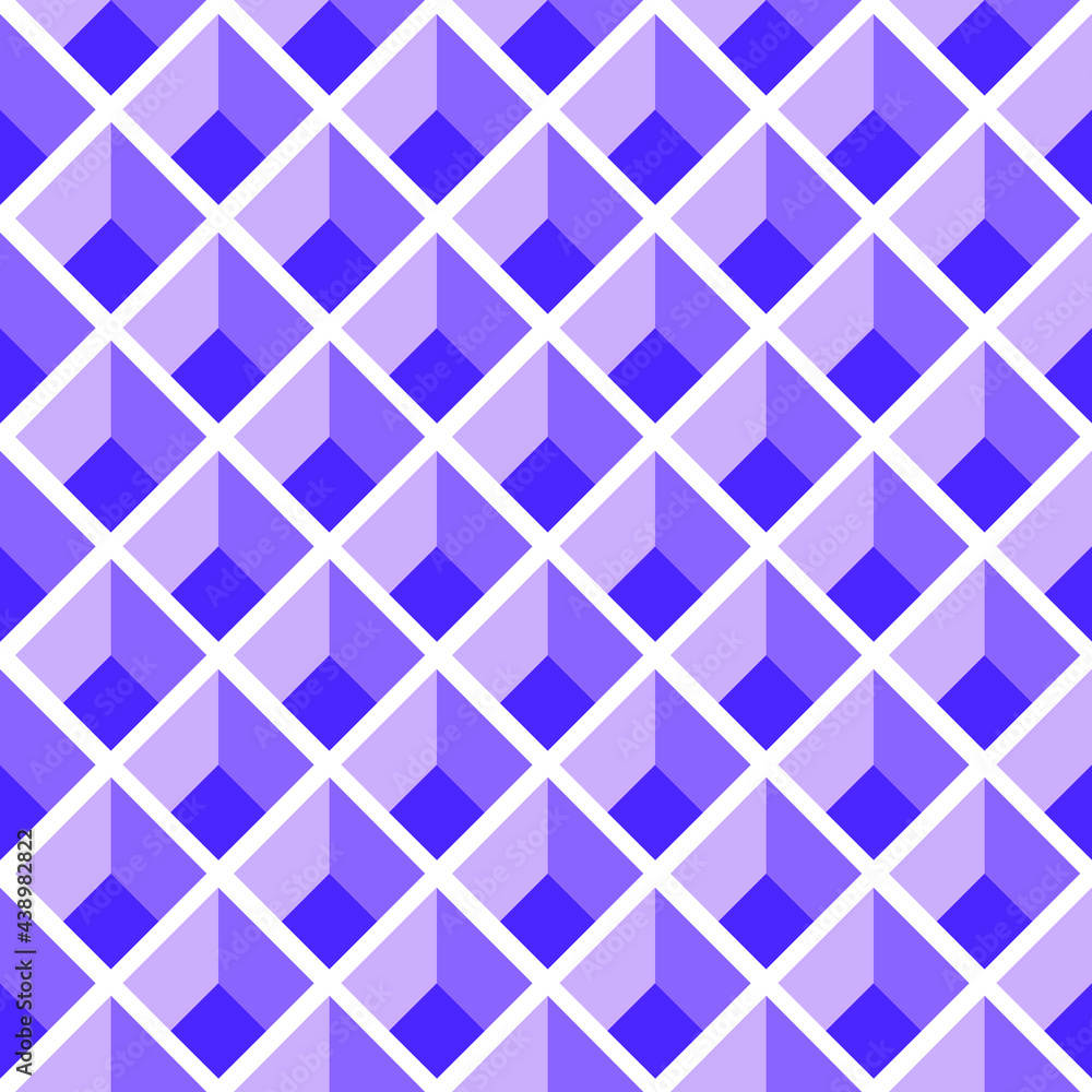 Geometric seamless pattern with square diamond shapes. Repeating 3d background. Geometric seamless pattern with square diamond shapes. Repeating 3d background.