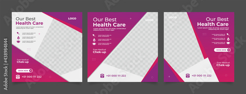 Medical Social Media Post and Square Flyer Templates	