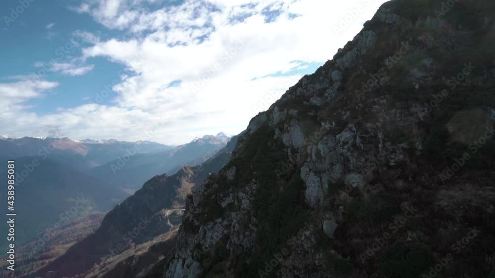 camera moves smoothly over a huge array of mountains wide angle camera moves smoothly over a huge array of mountains wide angle