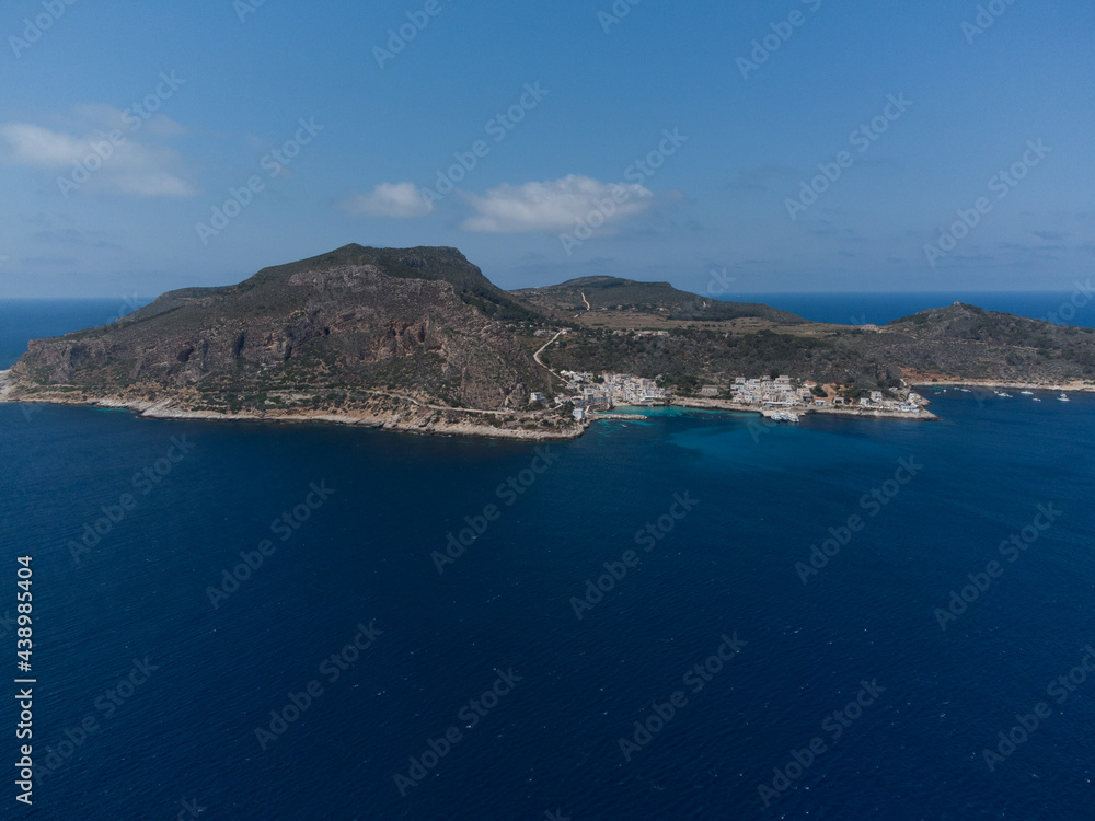 fotografia aerea delle isole egadi