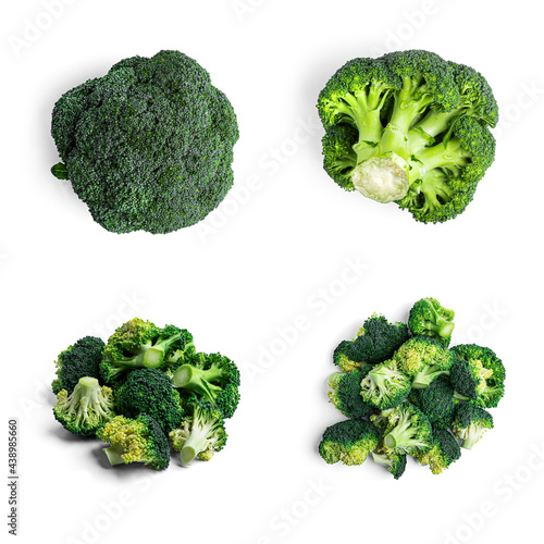 Broccoli on a white background.High quality photo