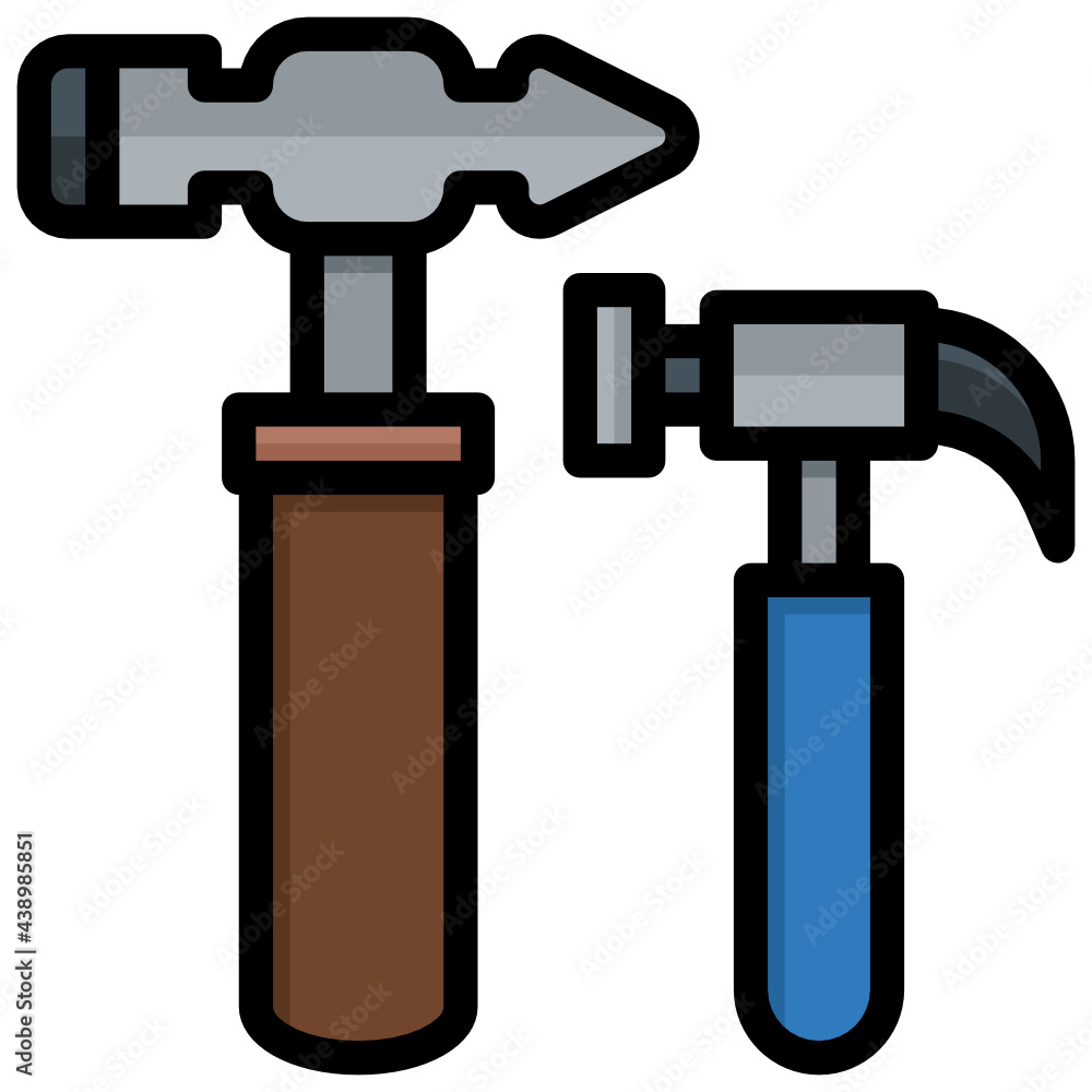 HAMMER, Thin Line, and Pixel Perfect Icons HAMMER, Thin Line, and Pixel Perfect Icons