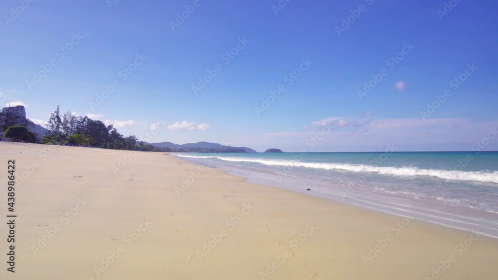 PHUKET THAILAND SEA BEACH. Landscape view of tropical sea. Summer beach sea. Blue sea blue sky background. At Karon beach, Phuket, Thailand. On 09 June 2021. 4k UHD Video Clip. PHUKET THAILAND SEA BEACH. Landscape view of tropical sea. Summer beach sea. Blue sea blue sky background. At Karon beach, Phuket, Thailand. On 09 June 2021. 4k UHD Video Clip.