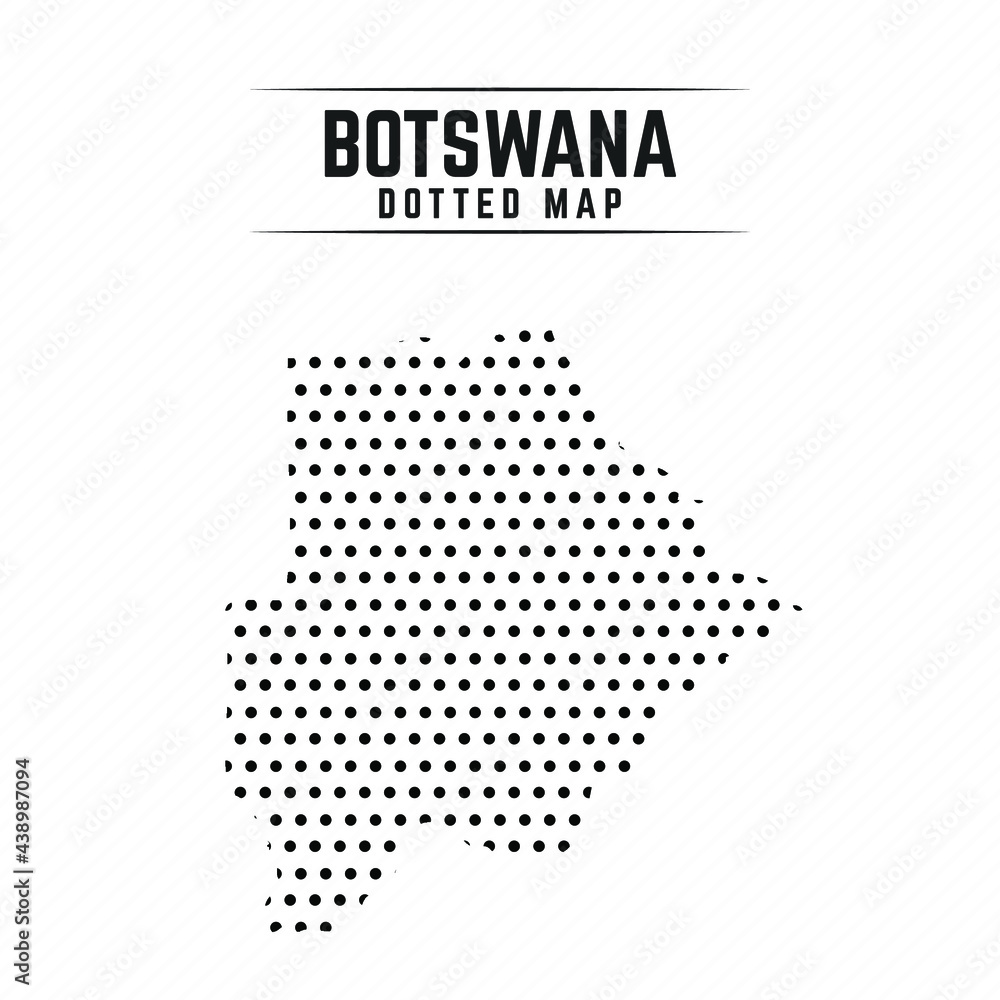 Dotted Map of Botswana