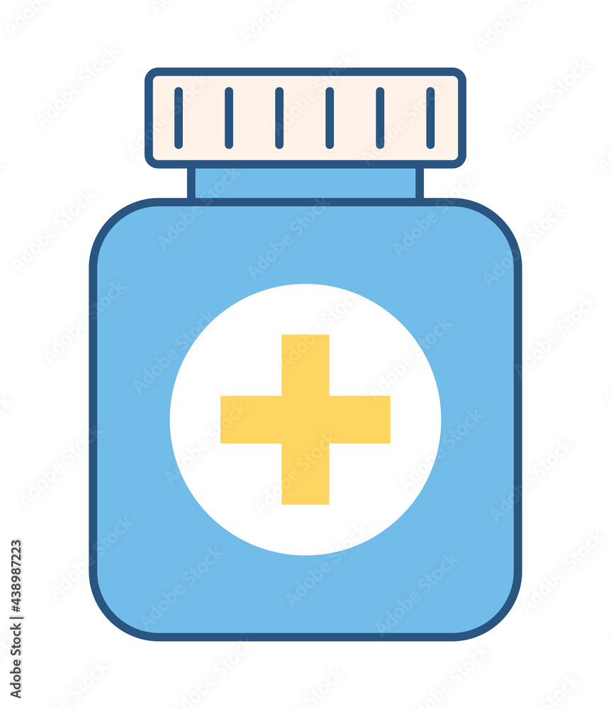 Fototapeta premium blue medicine bottle