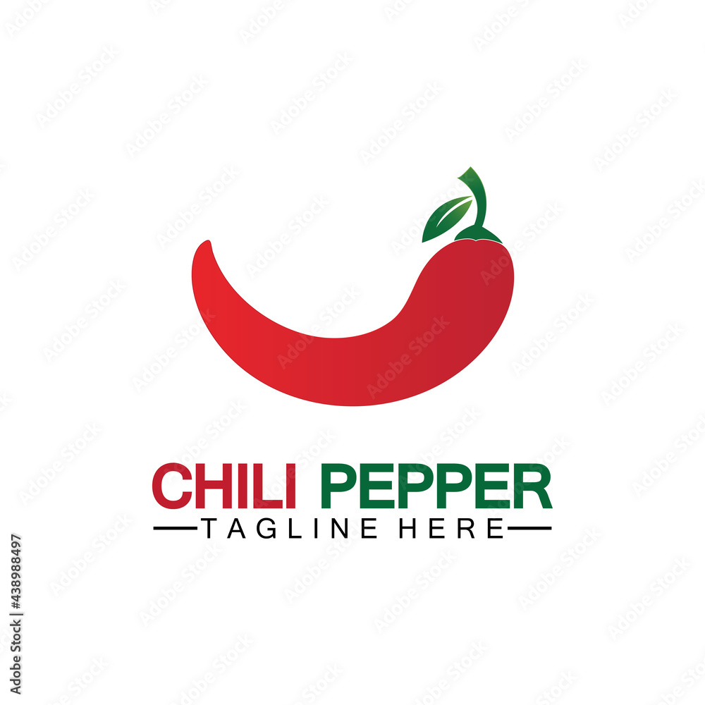 Chili pepper logo vector icon illustration design template Chili pepper logo vector icon illustration design template