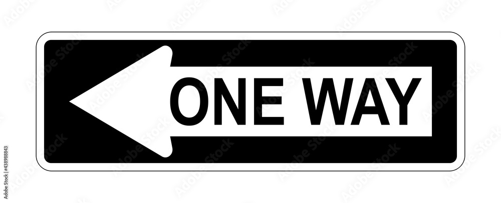 Traffic sign ONE WAY on white background, illustration Traffic sign ONE WAY on white background, illustration